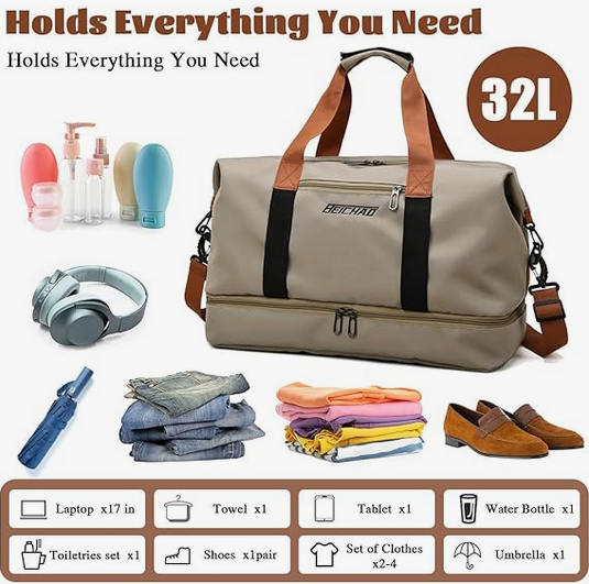 TrueLife™ Trolley Duffle | Bolsa gym y viaje 32L